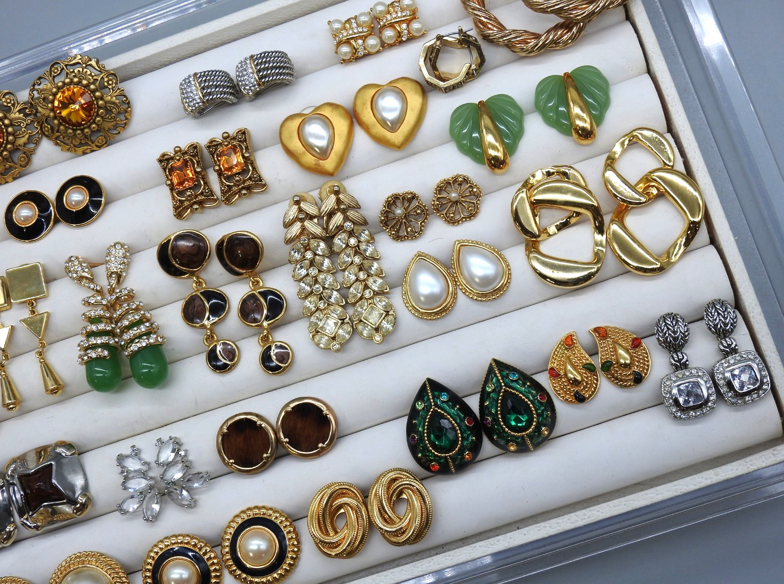 Vintage Now Lot Chunky Statement Earrings Dangle 80’s Costume Enamel Post