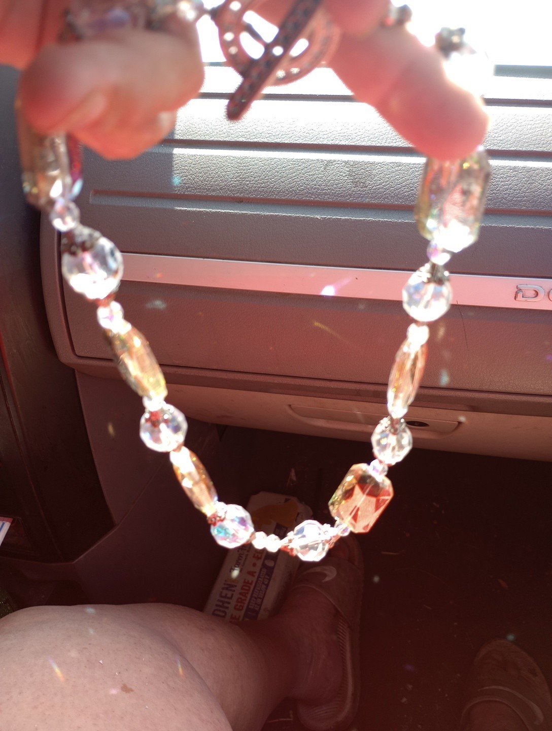 Vintage Crystal Beaded Necklace & Bracelet Set I’m Not Sure If It’s Real.