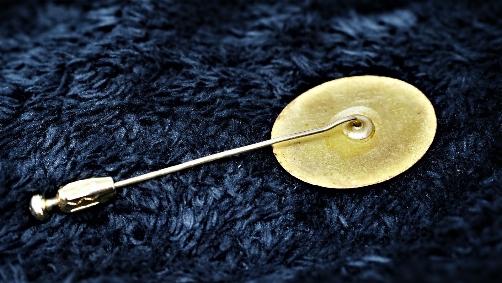 Victorian -(1/20)12 KT Gold Filled -Stick Pin- Enamel Bird -with “Hold On” Clasp