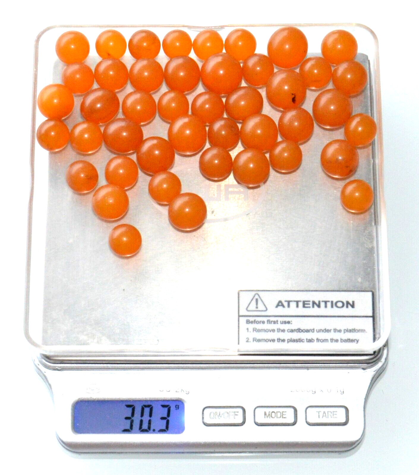 ✅ 30gr RUSSIAN SOVIET BALTIC SEA AMBER BOLLS NECKLACE 老琥珀 BEADS STONE ROCK PIN ☭