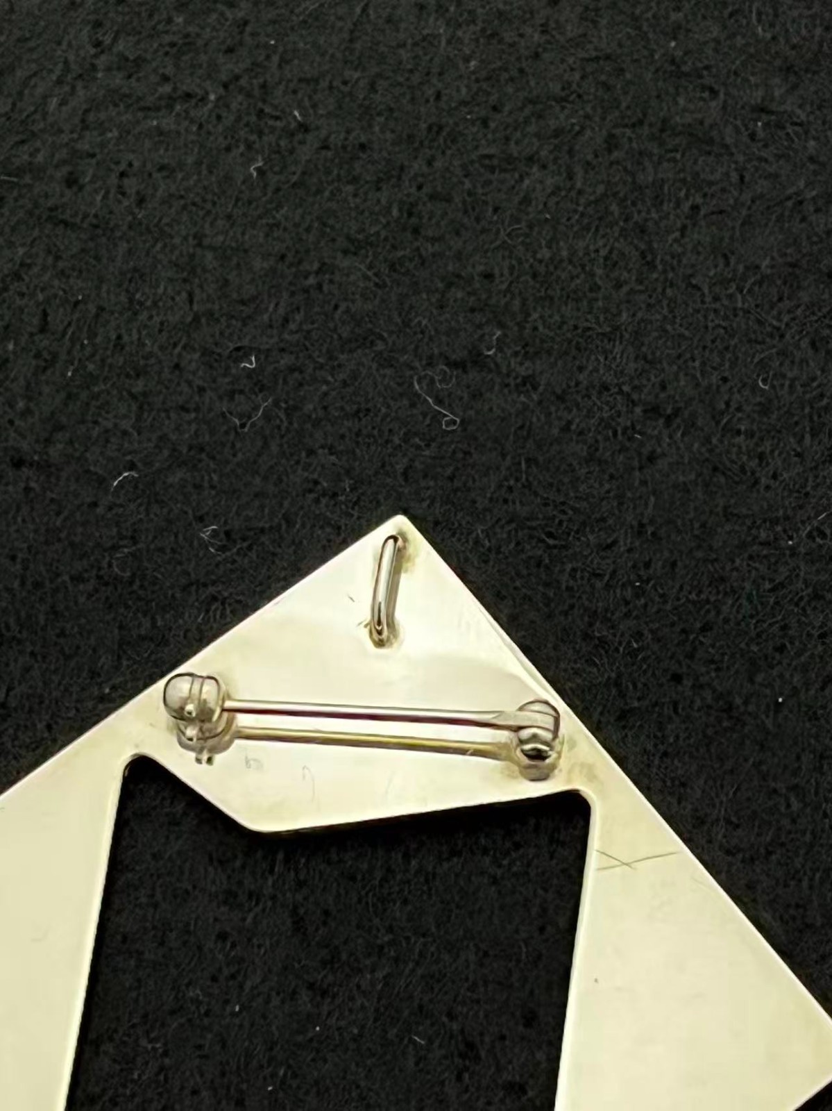 Tiffany & Co. Sterling Silver Square Brooch Pin Pendant Top 39mm SV925 No Pouch
