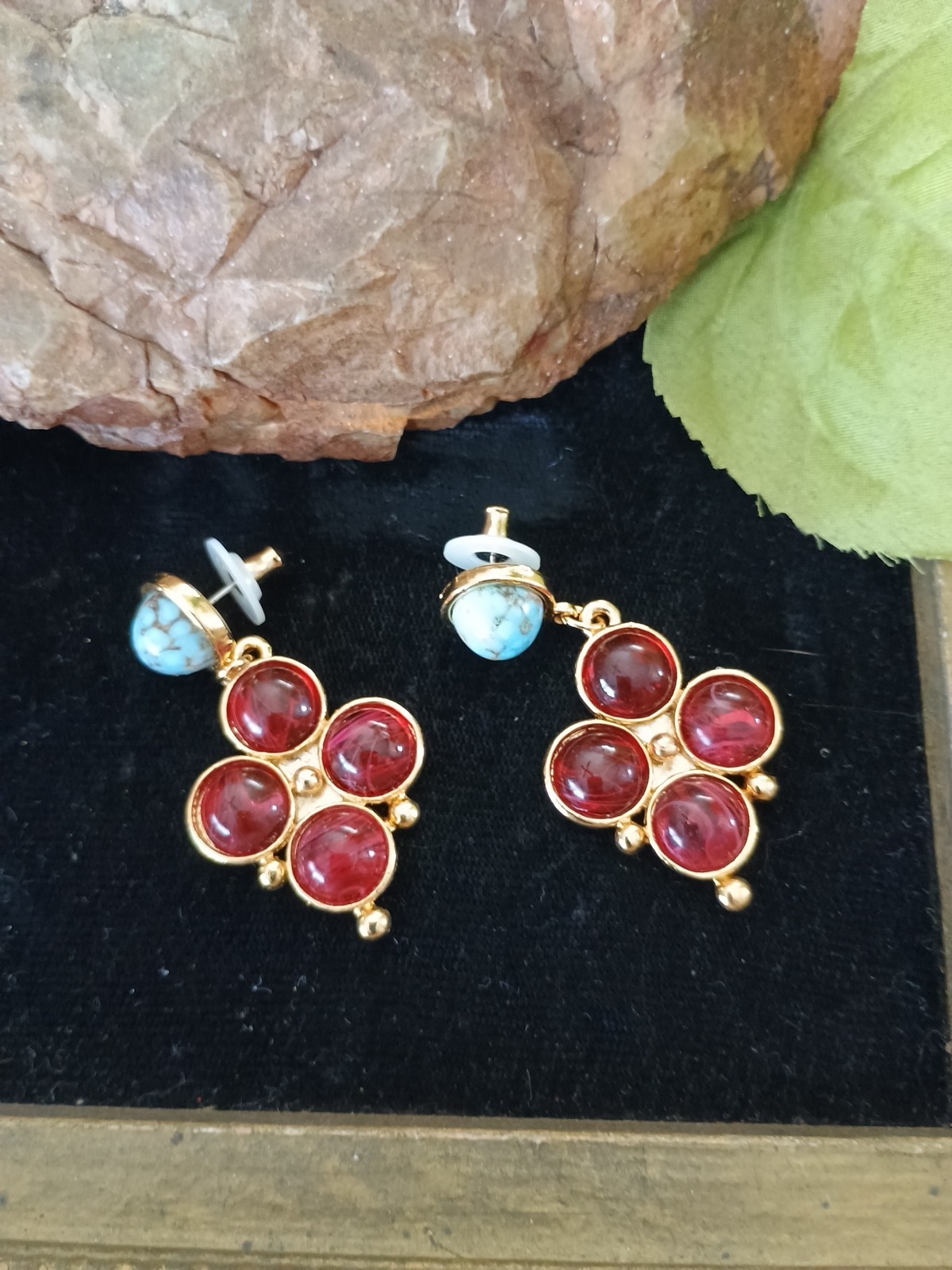Haute Couture Designer Style Pierced Gripoix Art Glass Dandle Pierced Runway…