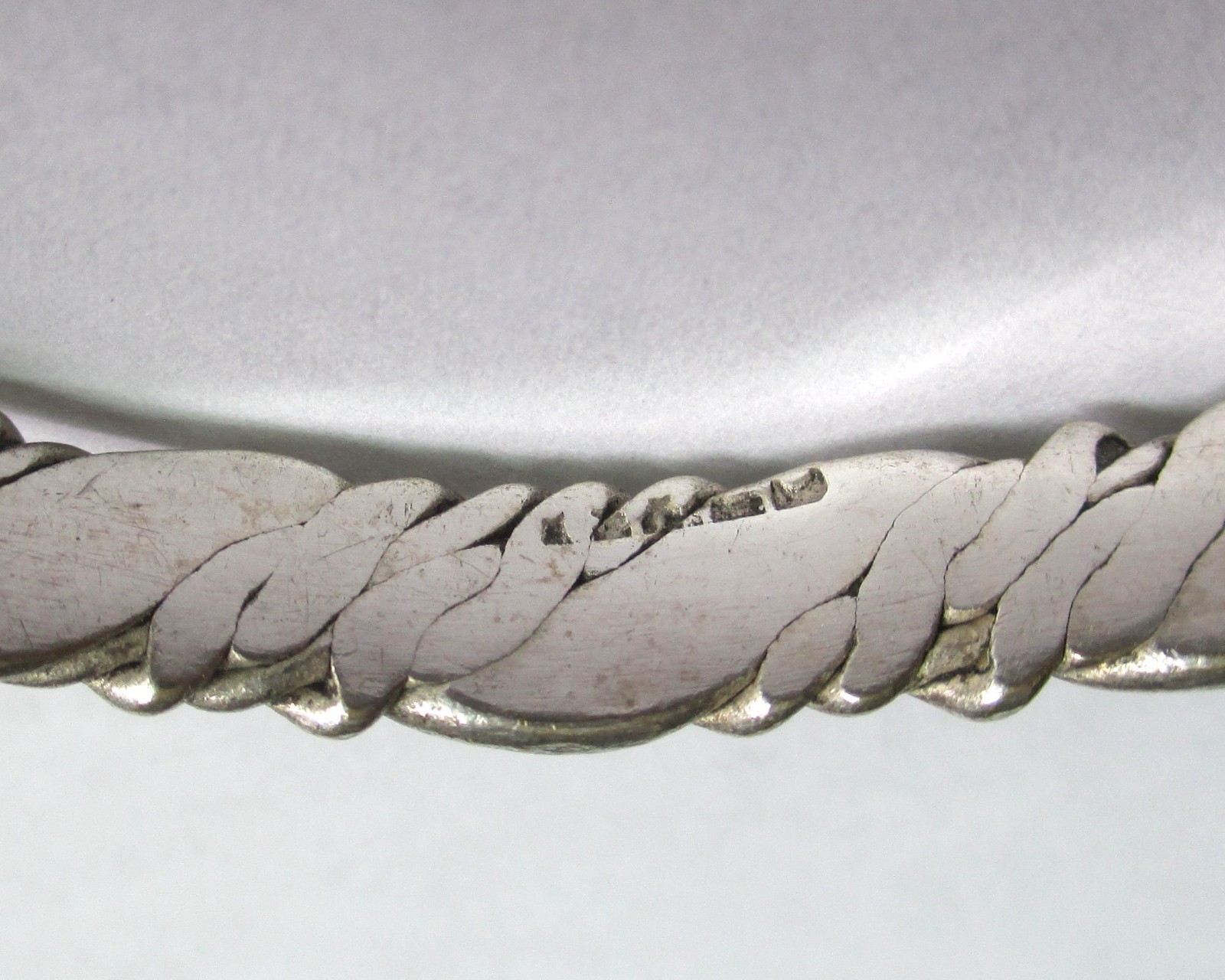 VINTAGE TAXCO MEXICO SILVER TWISTED ROPE CABLE BANGLE BRACELET