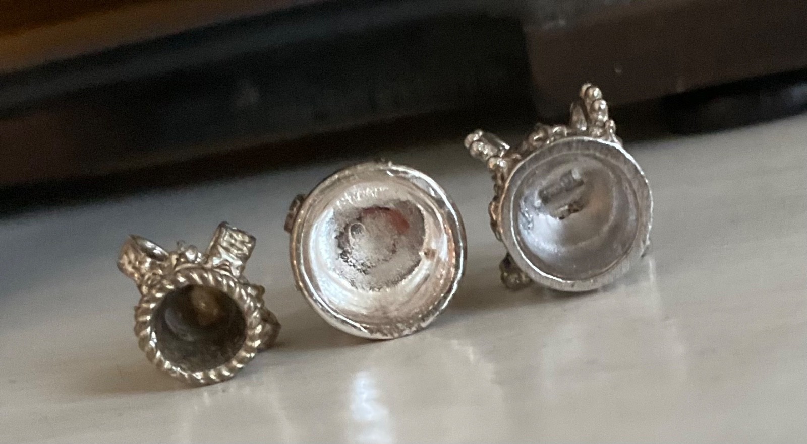 Vintage Sterling Charm LOT ENGLAND CORONATION CROWNS QUEEN ELIZABETH II