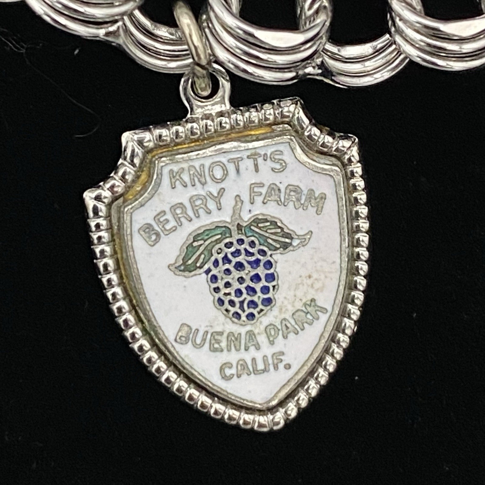 Vintage Estate Sterling Silver Charm Bracelet With 11 Sterling Silver Charms 44g