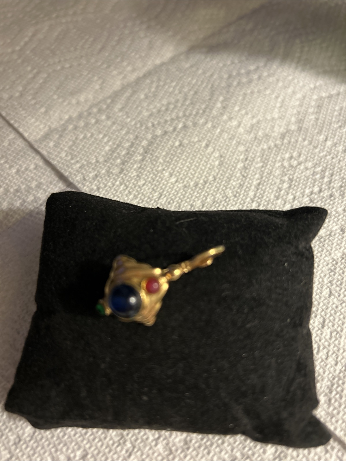 Girpoix Mogul Style Earrings India With Large Blue Center Stone And French Backs