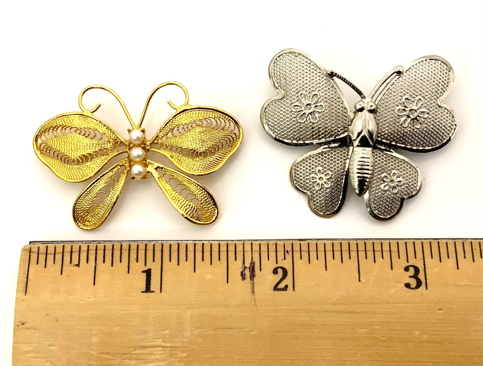 Vintage Butterfly Brooch Monet Avon Gerry’s Enamel Rhinestone Filigree Lot of 14