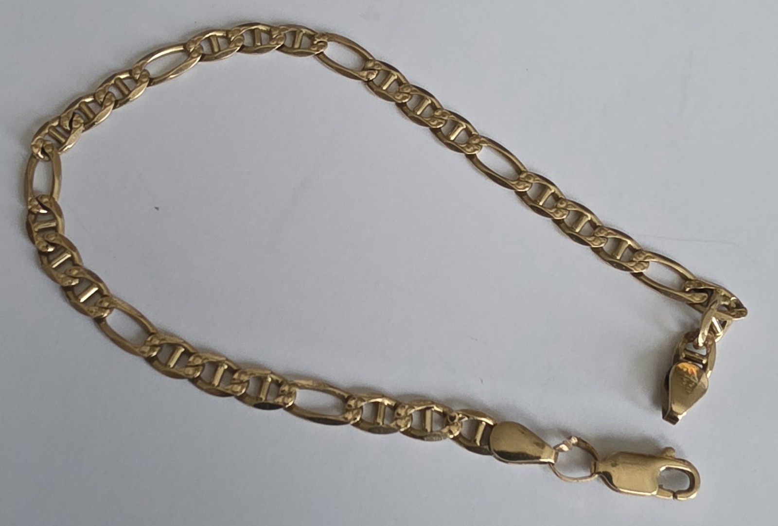 FIGARO Made In Italy 14k Yellow Gold, 7.25″L 4.59g