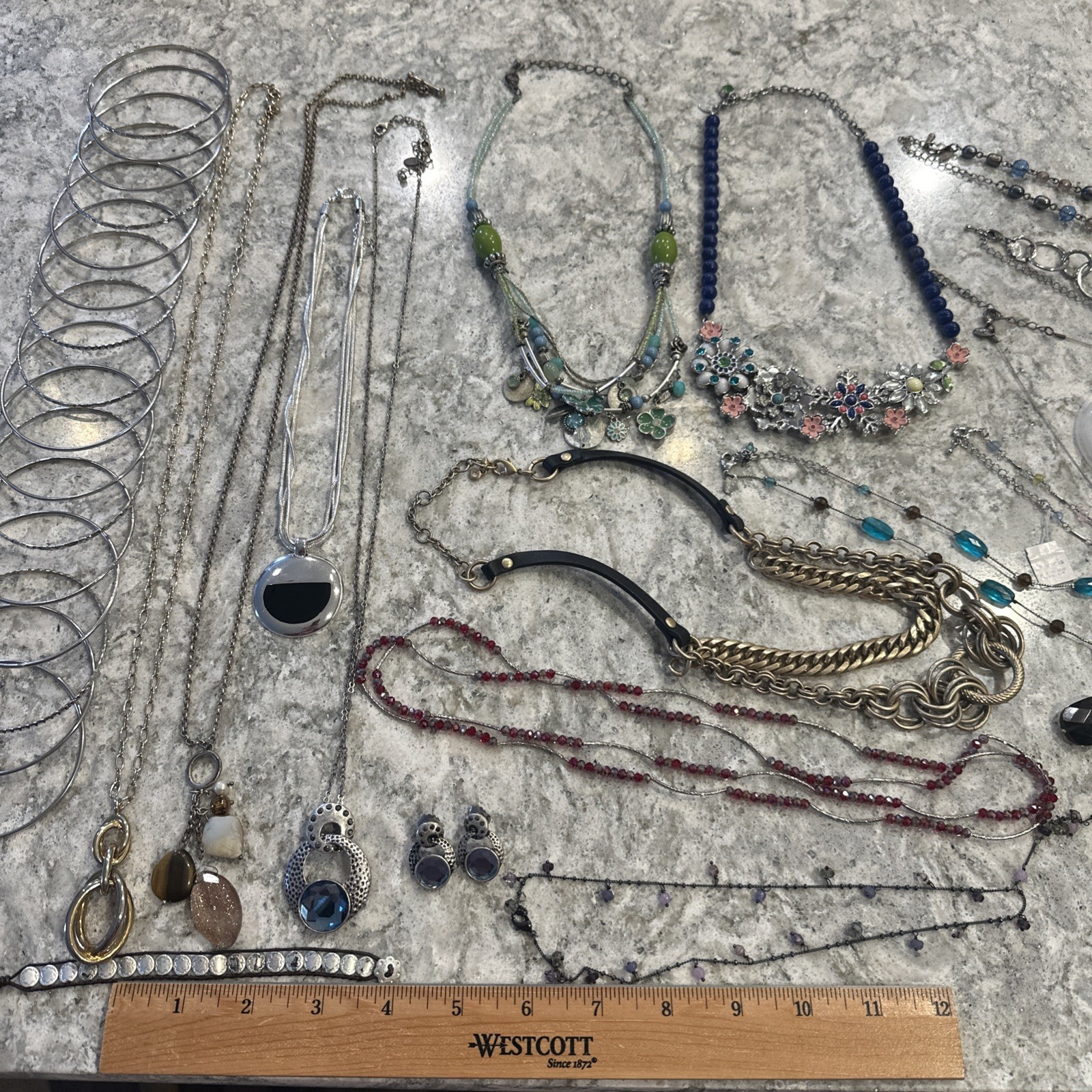 VTG TO NOW ESTATE JEWELRY LOT OF 40+ Pieces Lia Sophia Designer Gaudy Y2K