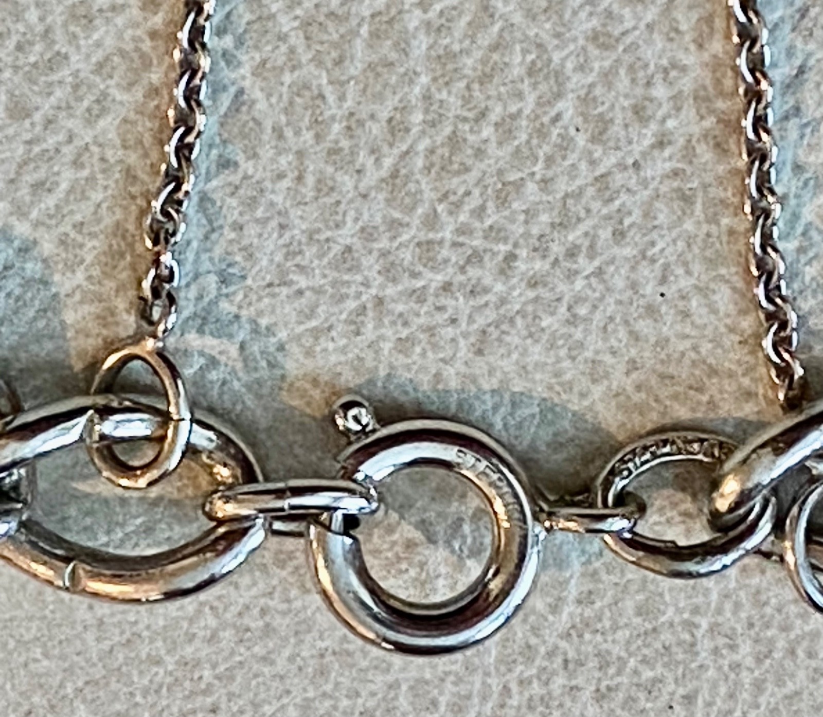 Vintage Large Link Starter Charm Bracelet Sterling Silver 7-1/4” unisex