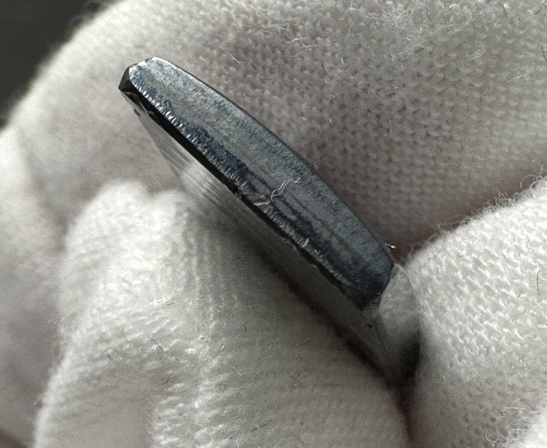 VINTAGE INTAGLIO WARRIOR ON METALLIC BLACK (HEMATITE?) LOOSE RECTANGLE N338