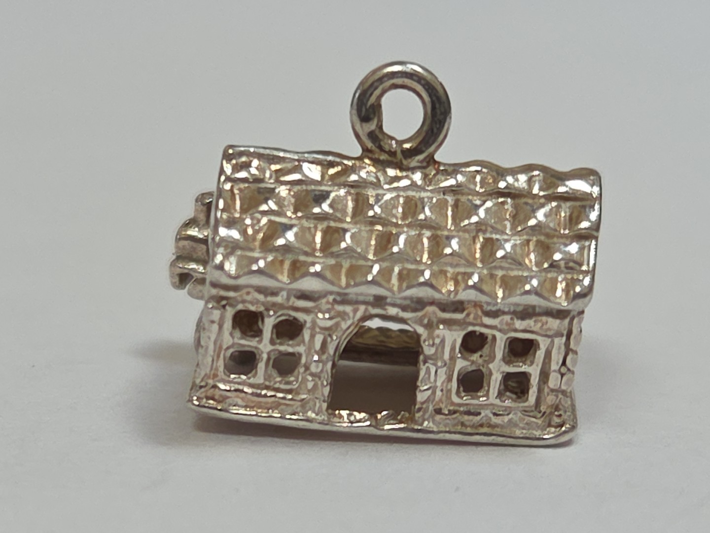 Sterling Silver ~ Train Charm ~ At Station ~ MOVES! ~ EXTREMELY RARE!! ~ VINTAGE