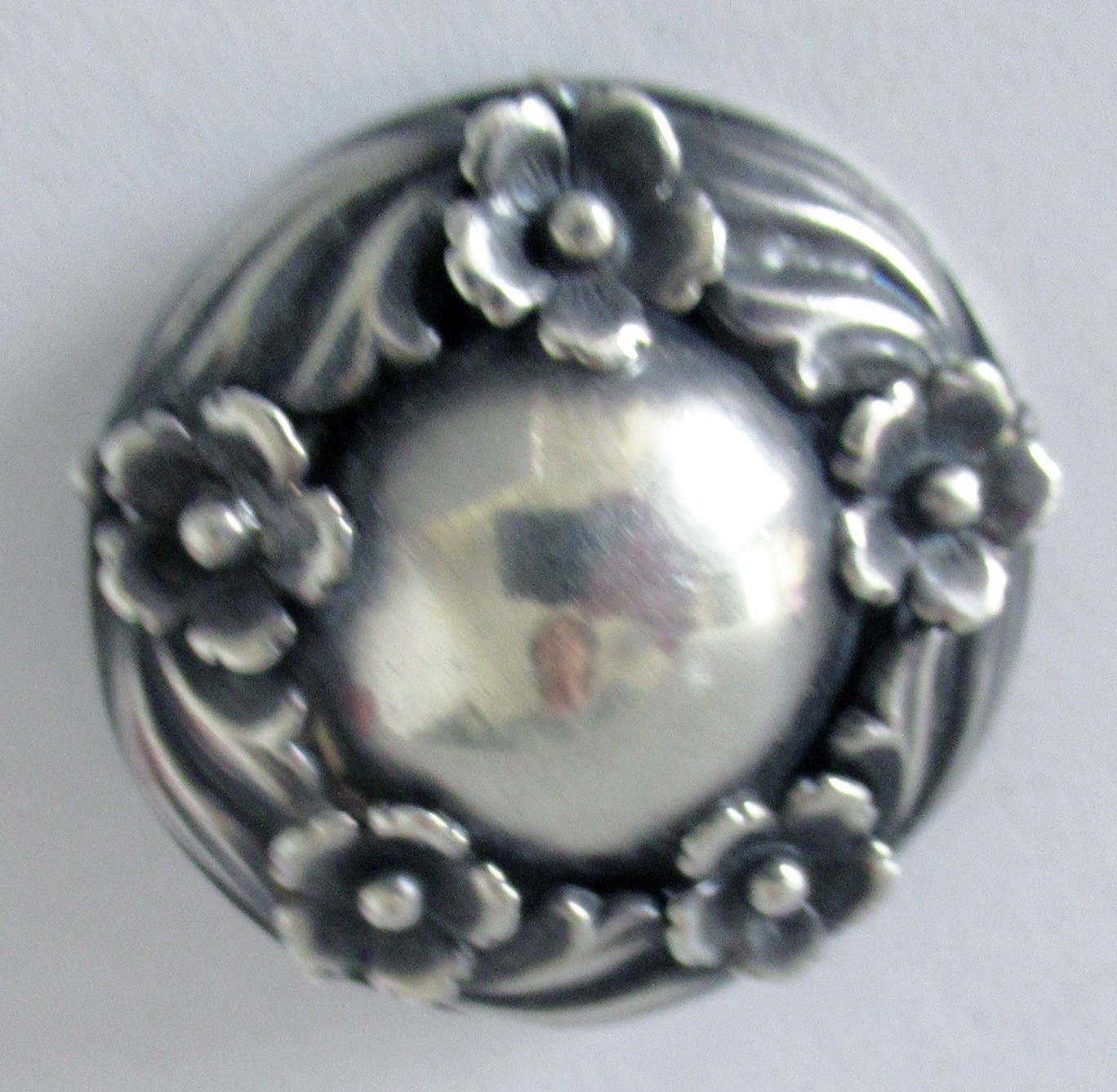 VINTAGE STERLING DENMARK N E FROM DENMARK DRESS CLIP , 1 3/8 INCHES, 12 GRAMS