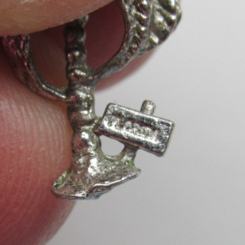 Vintage Sterling Silver Charm for Bracelet Florida Palm Tree