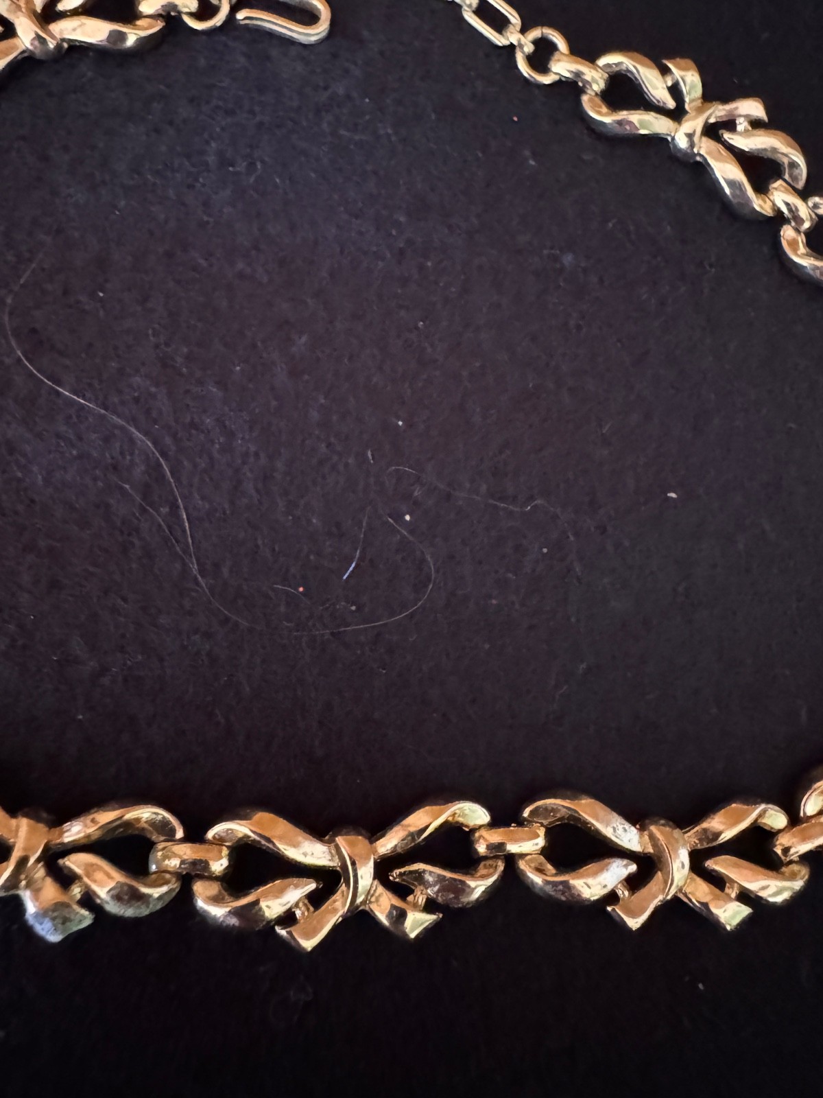 Vintage signed TRIFARI ribbon choker necklace
