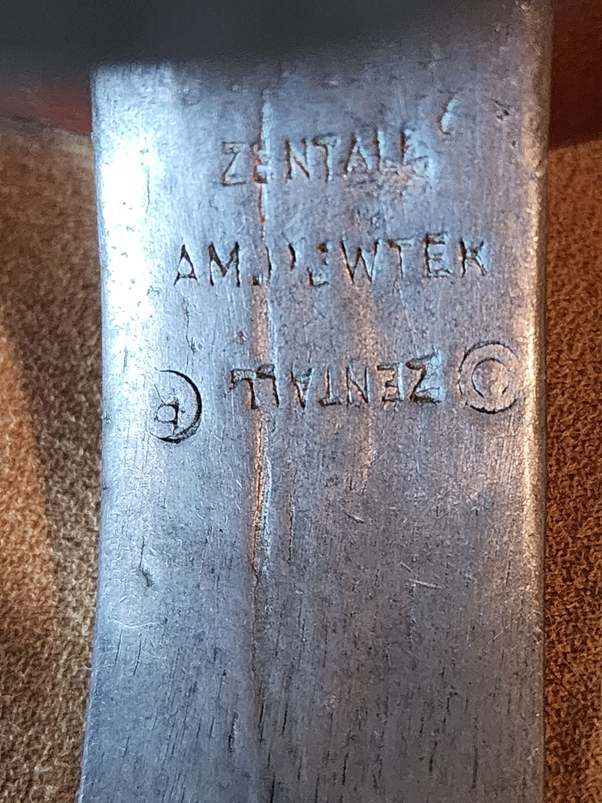 Robert Zentall Hammered Pewter Cuff Bracelet 3/4″ Wide Signed