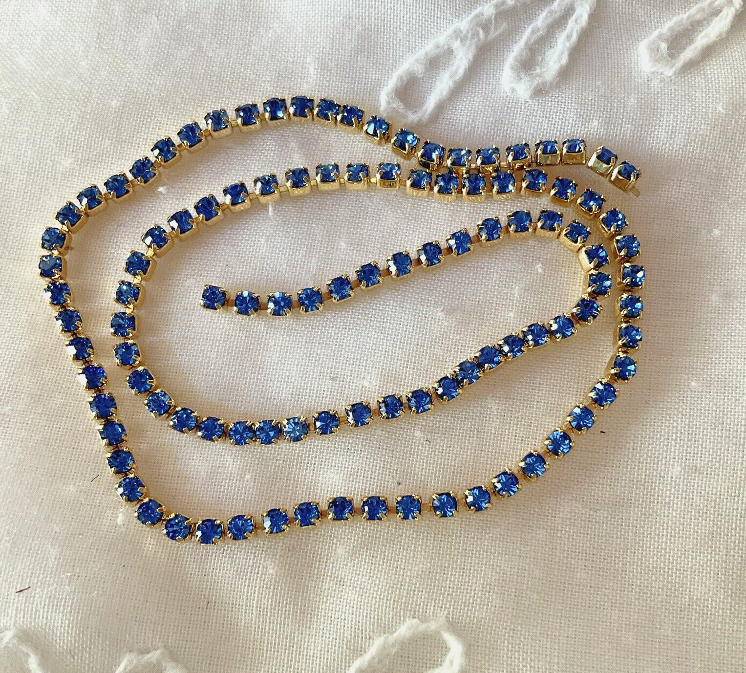Pendant Kit Finch Painted Gold Egg Blue Crystals Goldtone Chain Instructions New