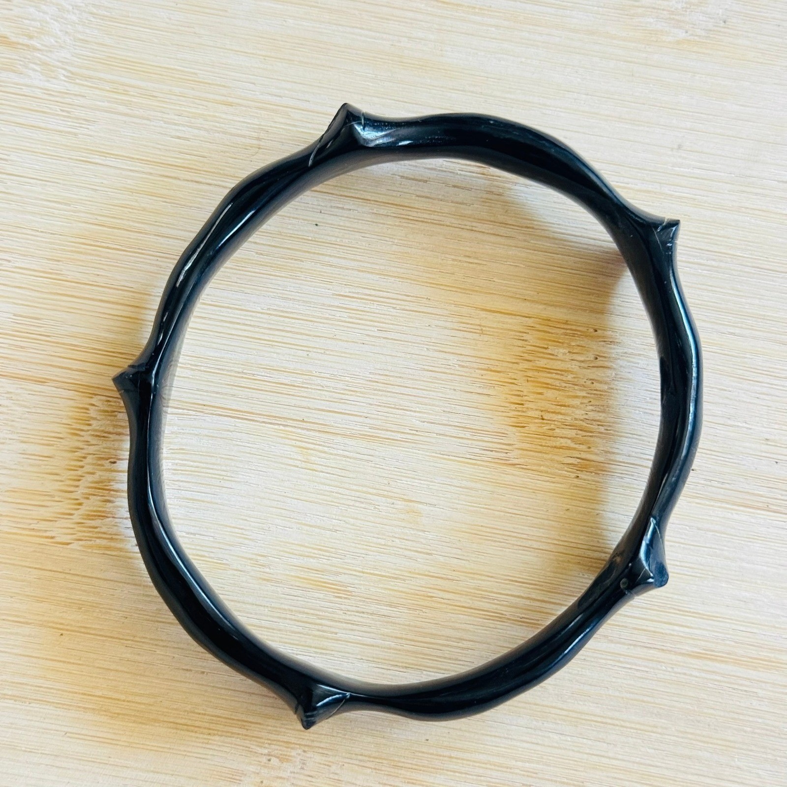 Black Coral VTG Bangle Bracelet Natural Genuine Hawaiian Authentic Bamboo rare