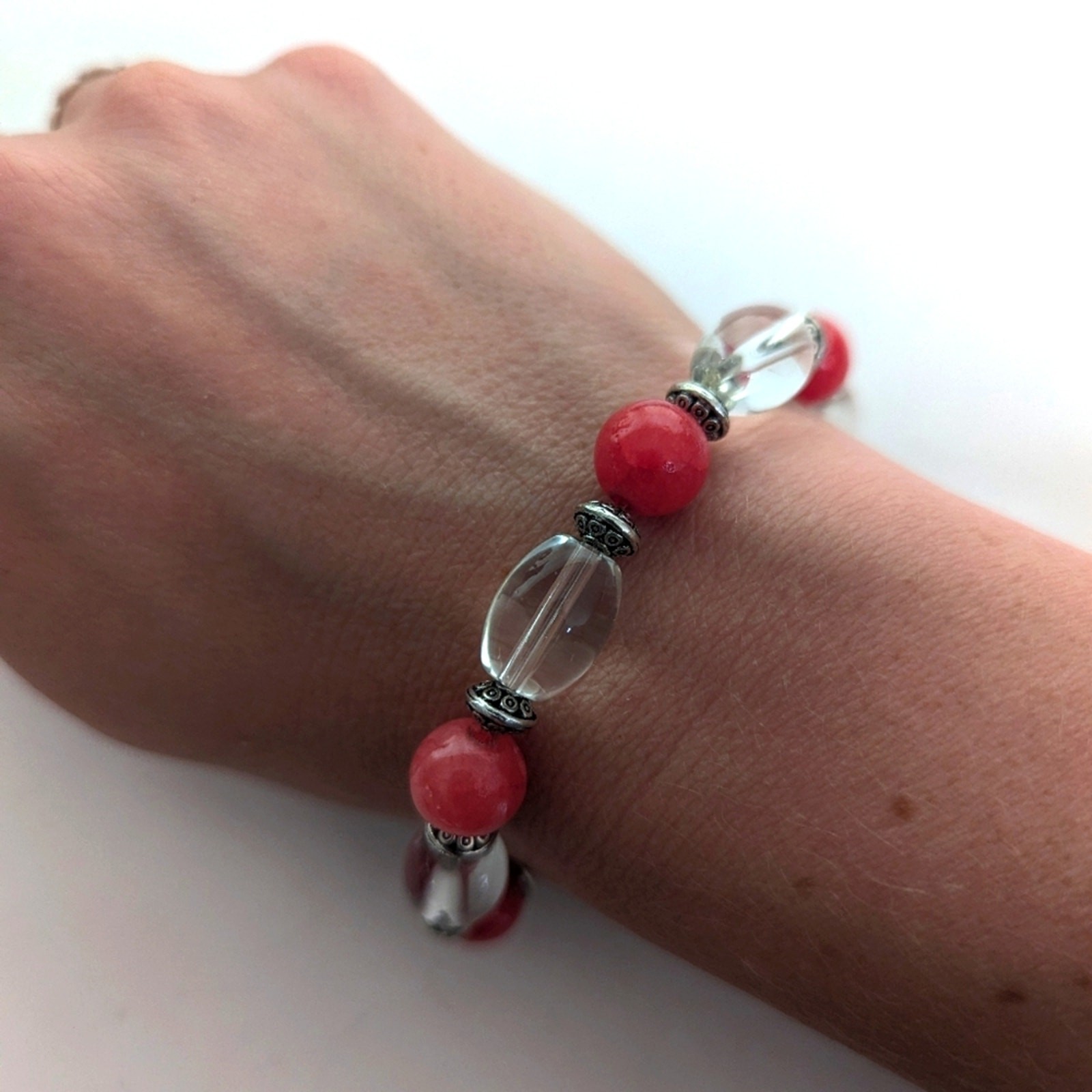 Vintage Bohemian Style Glass Bead Layering Beaded Stretch Bracelet