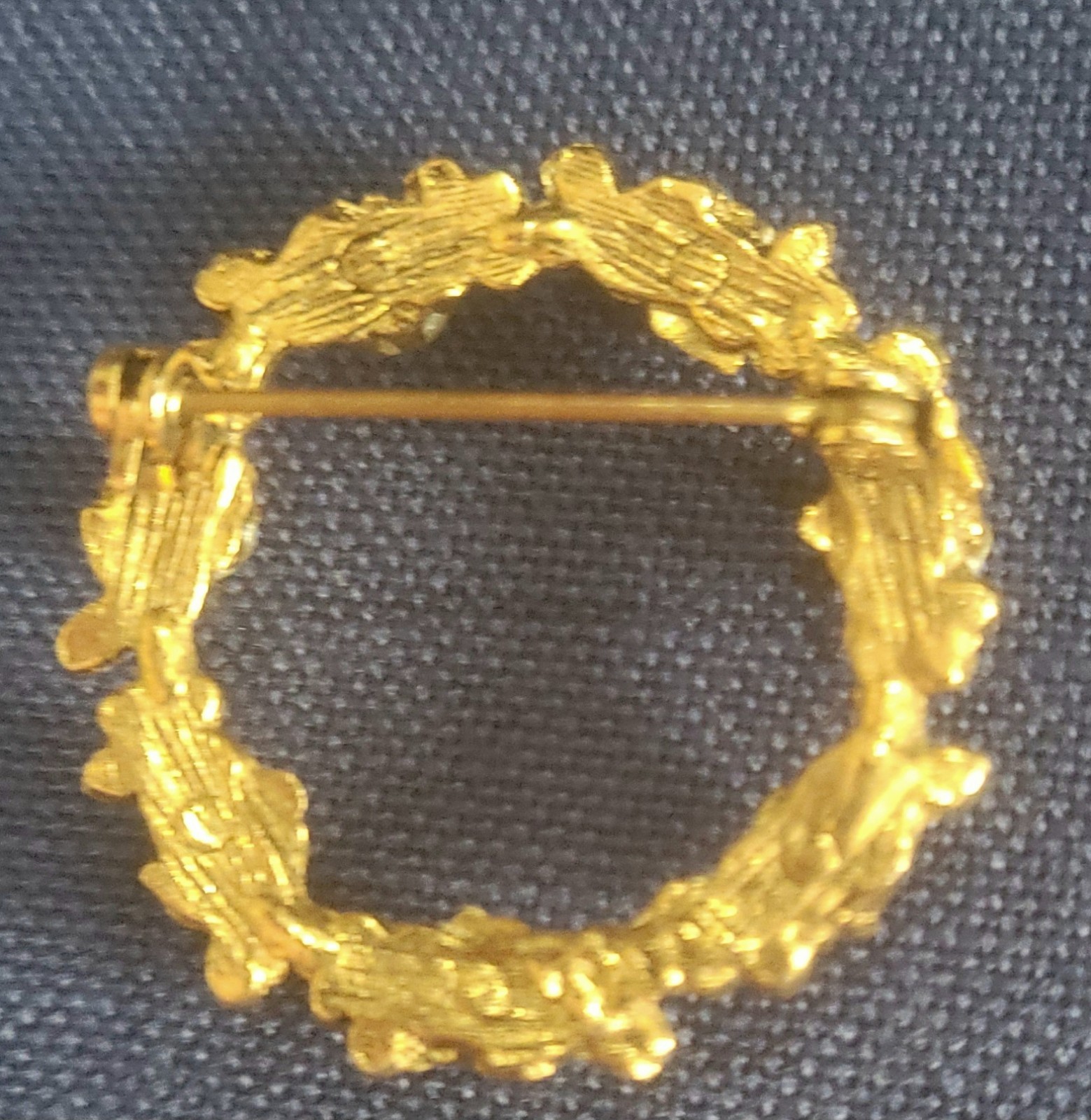 Vintage Tacoa Signed Gold Tone W/faux Pearls Brooch