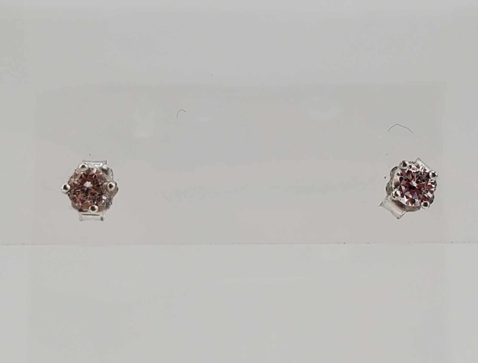 VTG 925 API Stud CZ 3mm Earrings Sterling Silver Brilliant Petite Daily Wear
