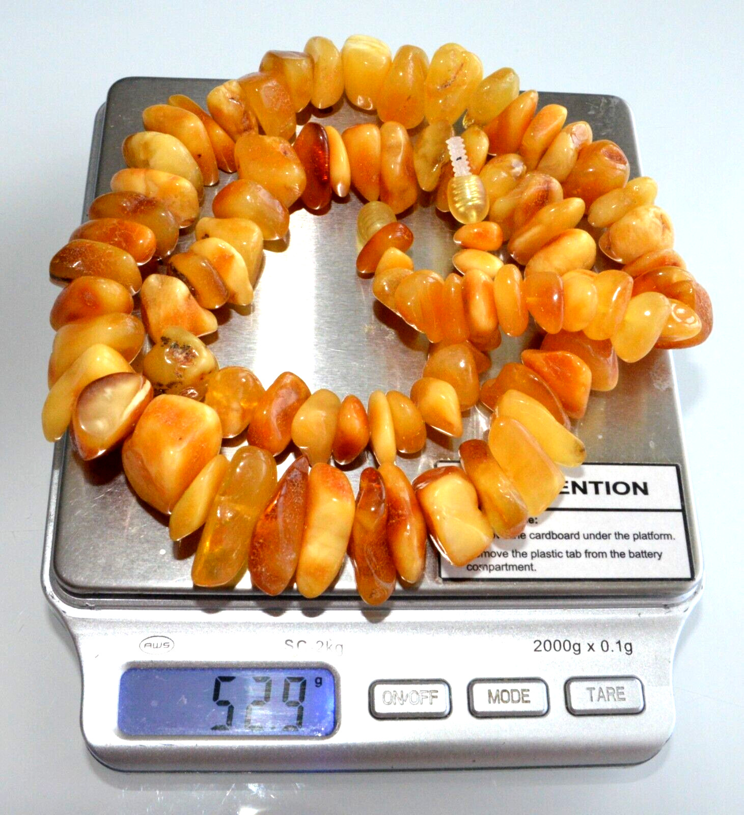 ✅52cm = 54gr RUSSIAN SOVIET BALTIC AMBER BEAD NECKLACE 琥珀 BRACELET STONE PENDANT