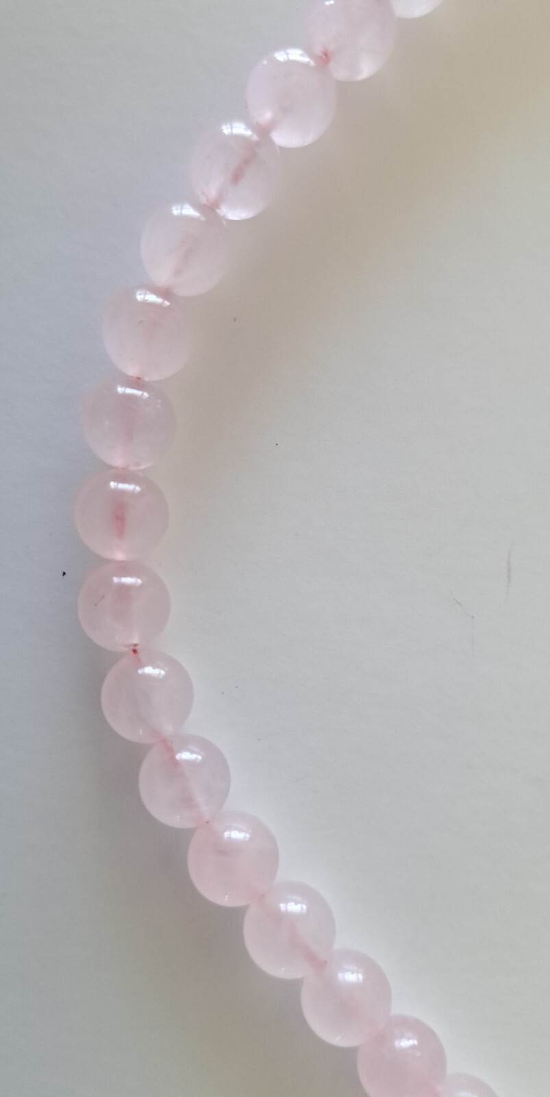 Stunning Rose Quartz Beaded Necklace 17″ Long