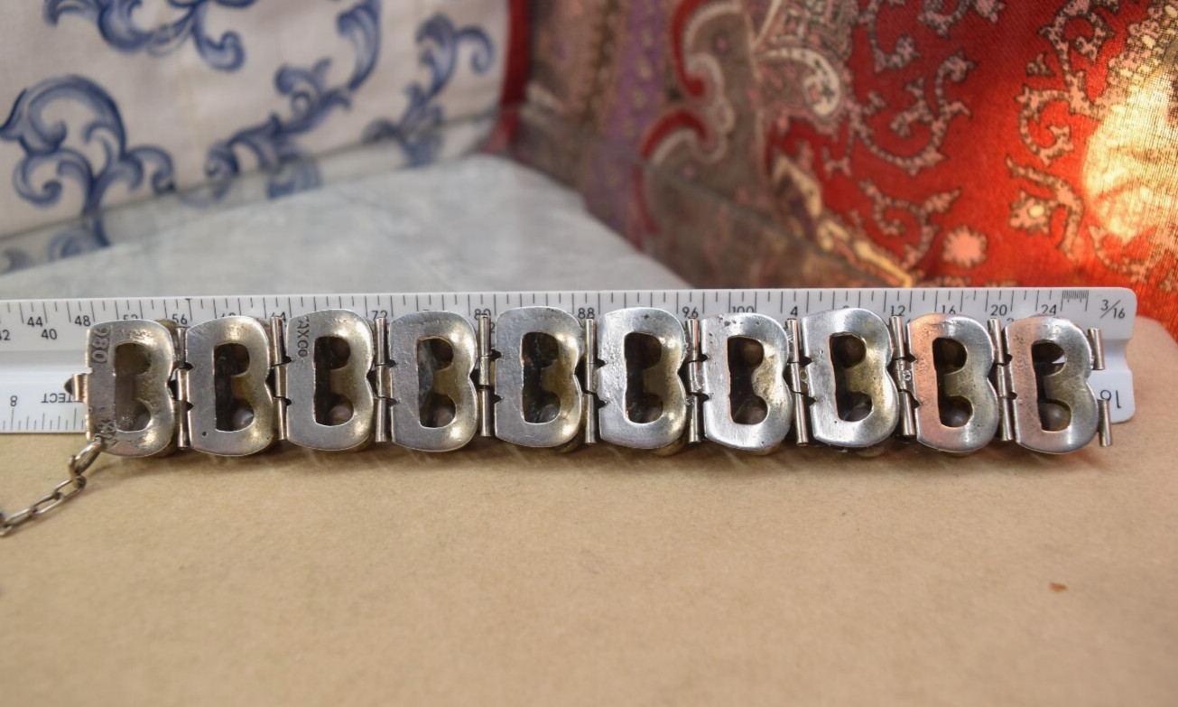 Vintage 980 Sterling Taxco Mexico Bracelet 93 Grams Serafin Moctezuma