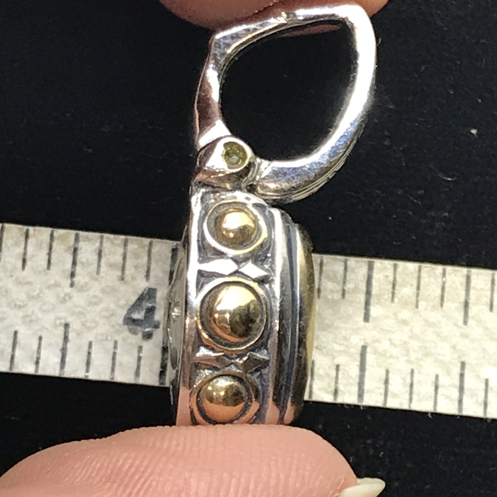Vintage Renaissance Revival 2-Tone Citrine Yellow Cubic Zirconia Pendant