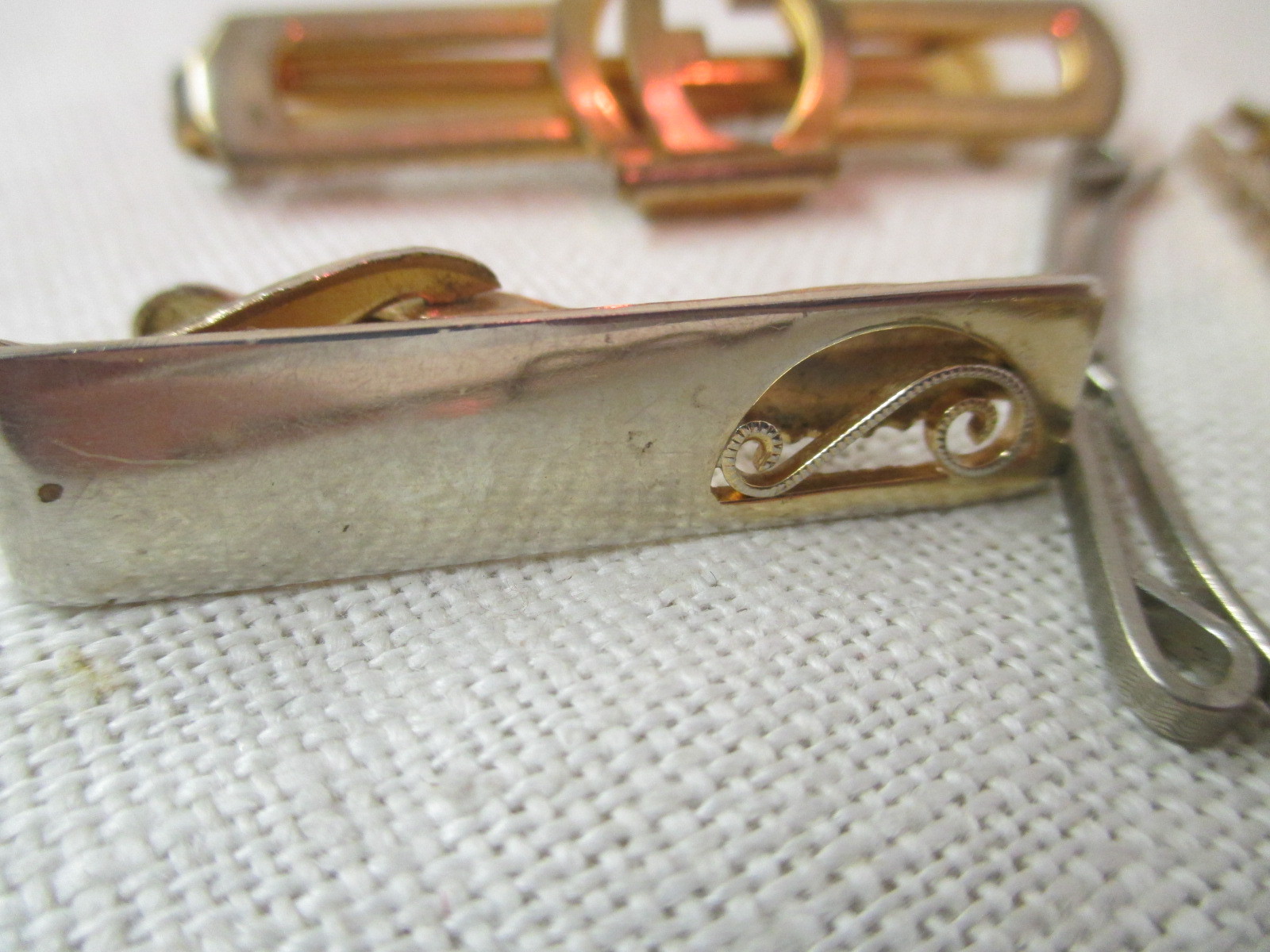 Vintage 8 Tie Clasps Ball-Grip Hadley & others