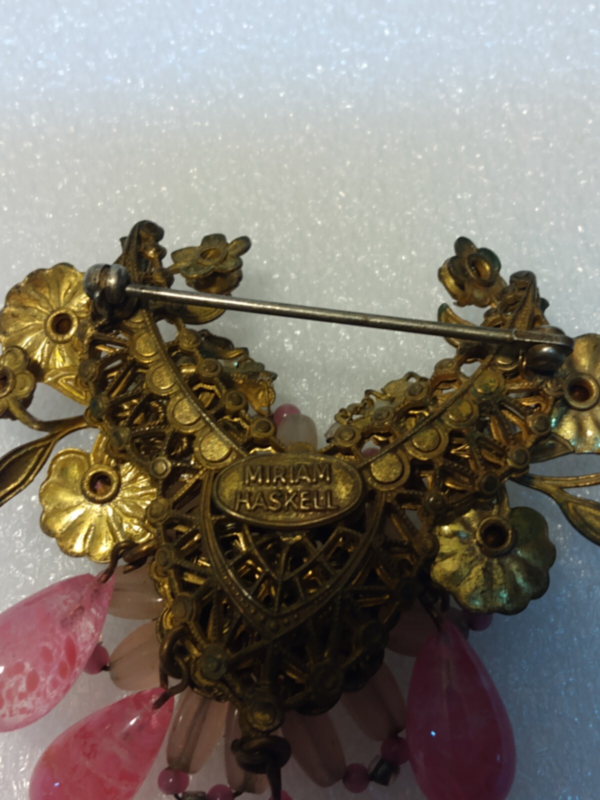 Miriam Haskell Beautiful (Signed) Brooch (Rare)1930’s – 1950’s – Vintage