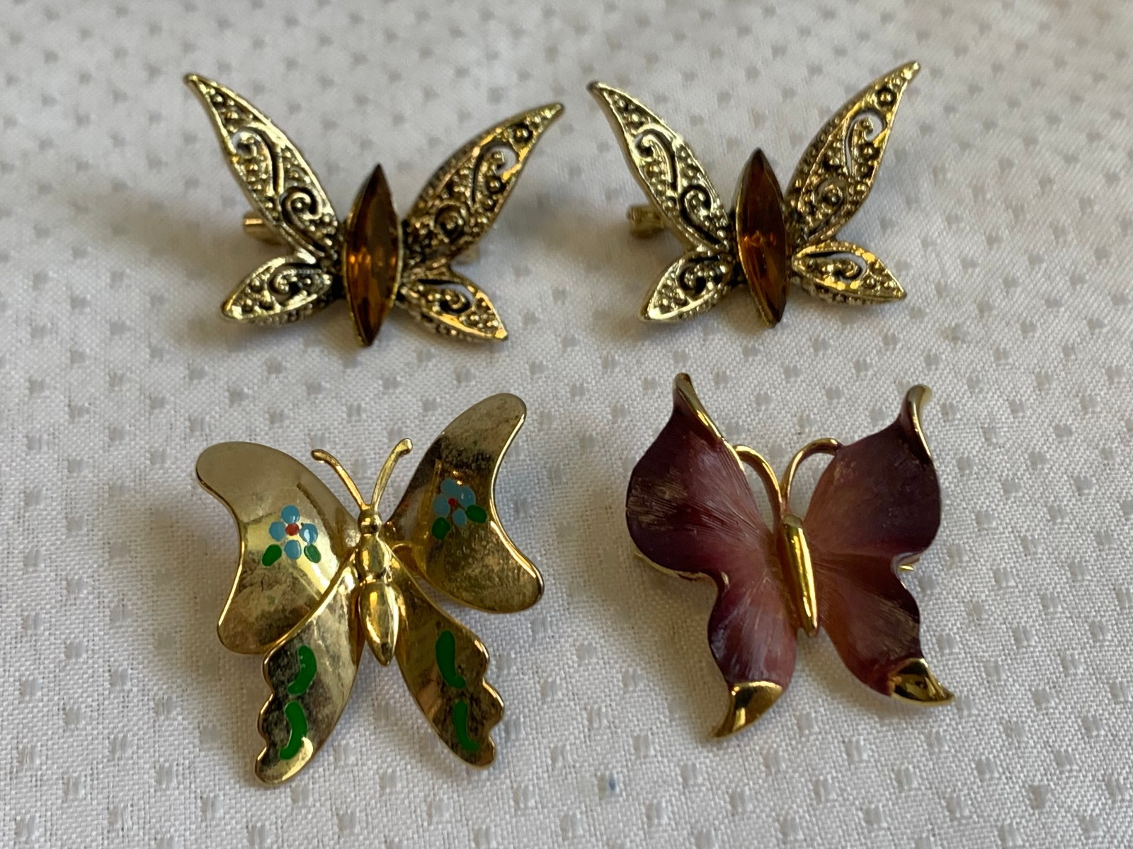 Vtg Butterfly Costume Jewelry Lot Eisenberg Sporrong & Co Trifari Monet Avon