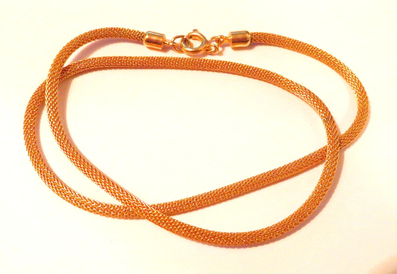 Vintage Golden Mesh Necklace Gold Tone