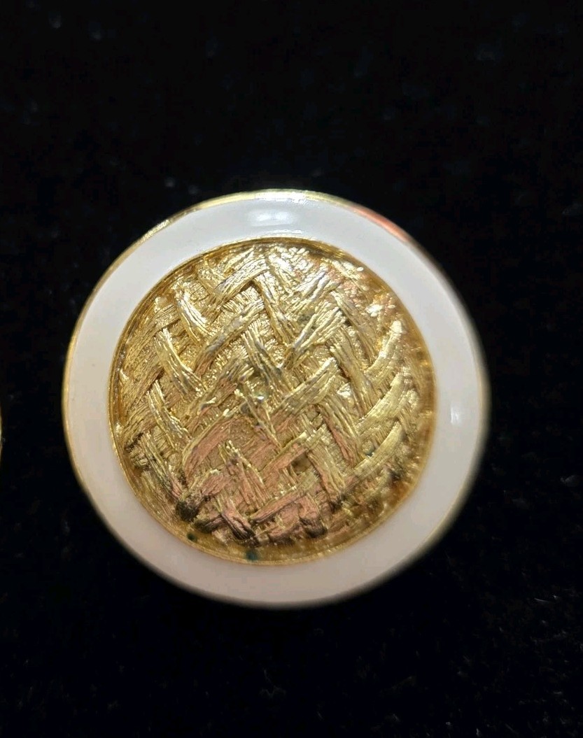ORENA Paris France Couture Designer Brand Gold Clip Earrings Vintage 80-90’s