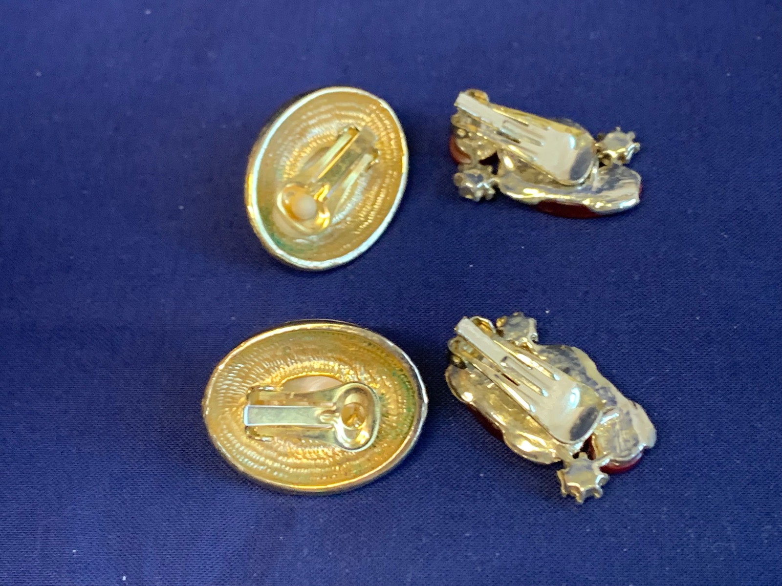 Vtg Clip-On Earring Lot Kenneth Lane Monet Avon Enamel Faux Pearl / Gem Jewelry