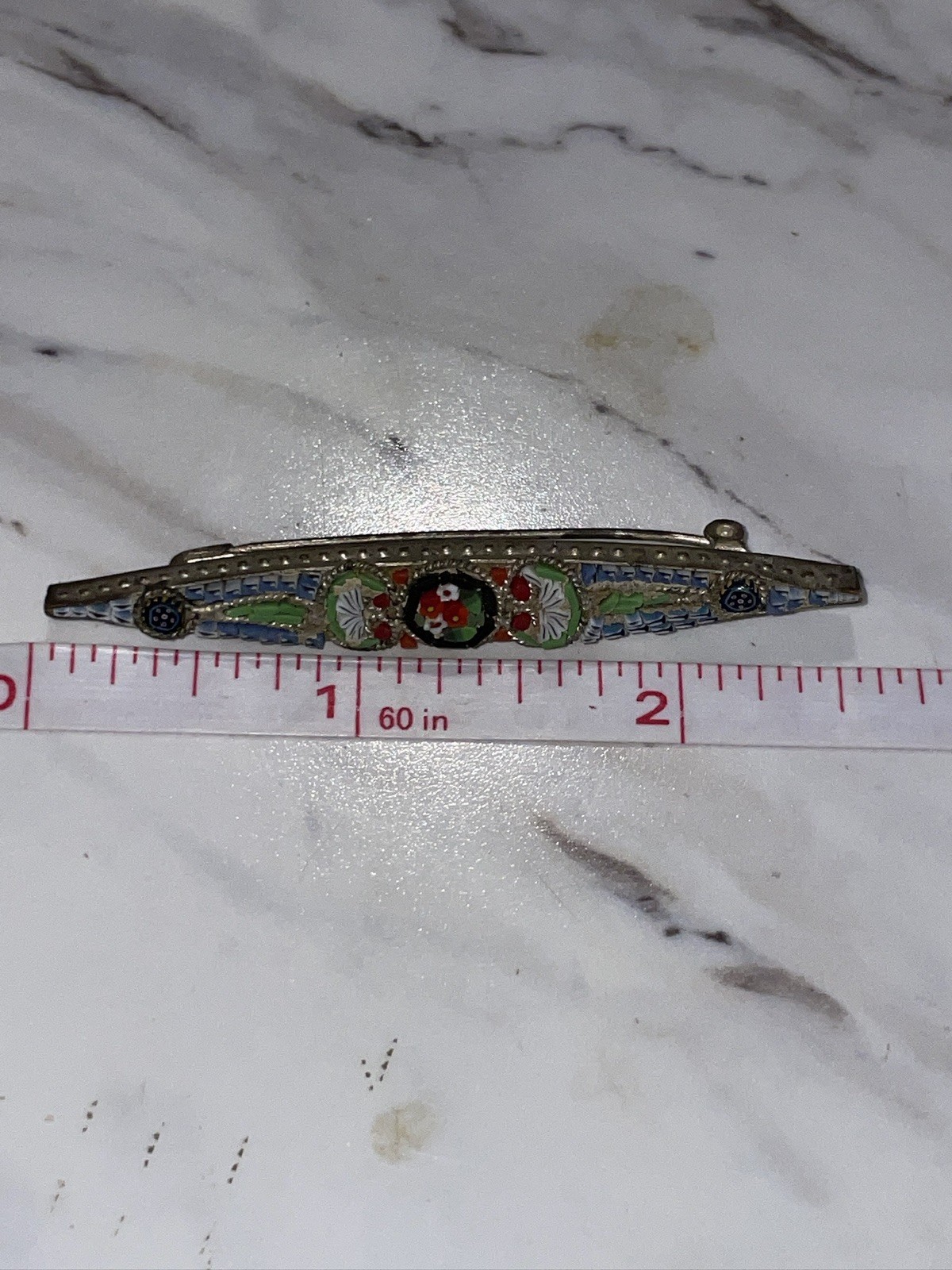 Antique Floral Micro Mosaic Jewelry LOT Earrings and Brooches