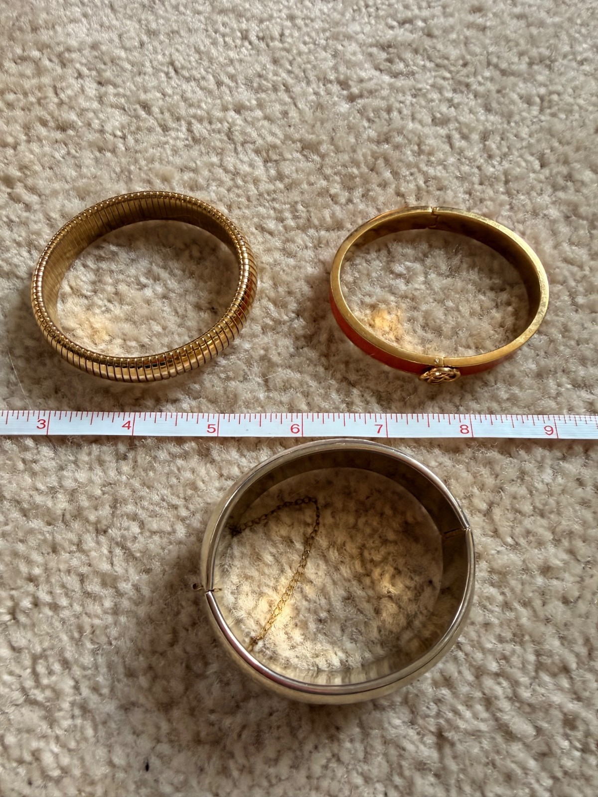 Beautiful Vintage Lot of Hinged Bangle Bracelets Estate 1 Signed Stella and Dot