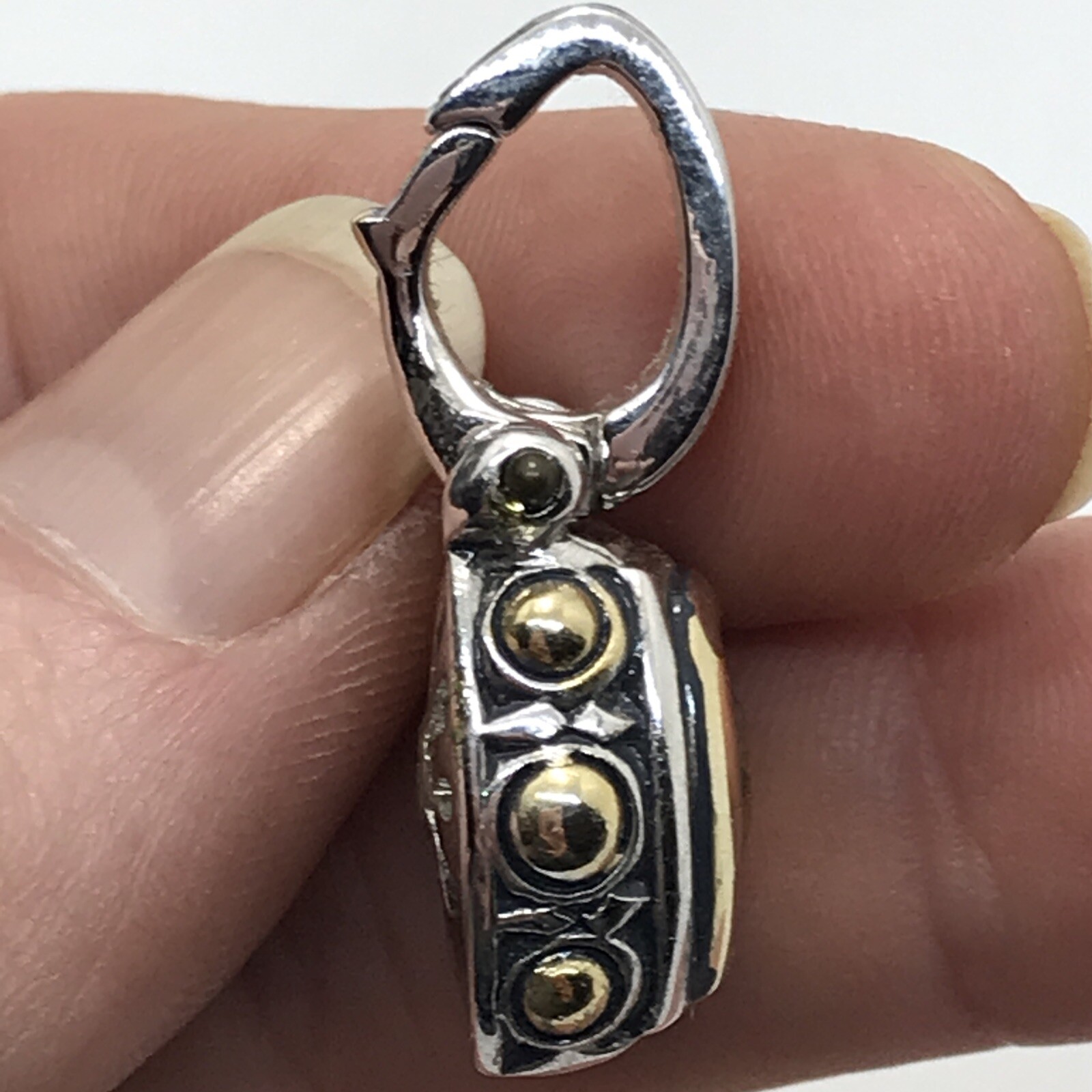 Vintage Renaissance Revival 2-Tone Citrine Yellow Cubic Zirconia Pendant
