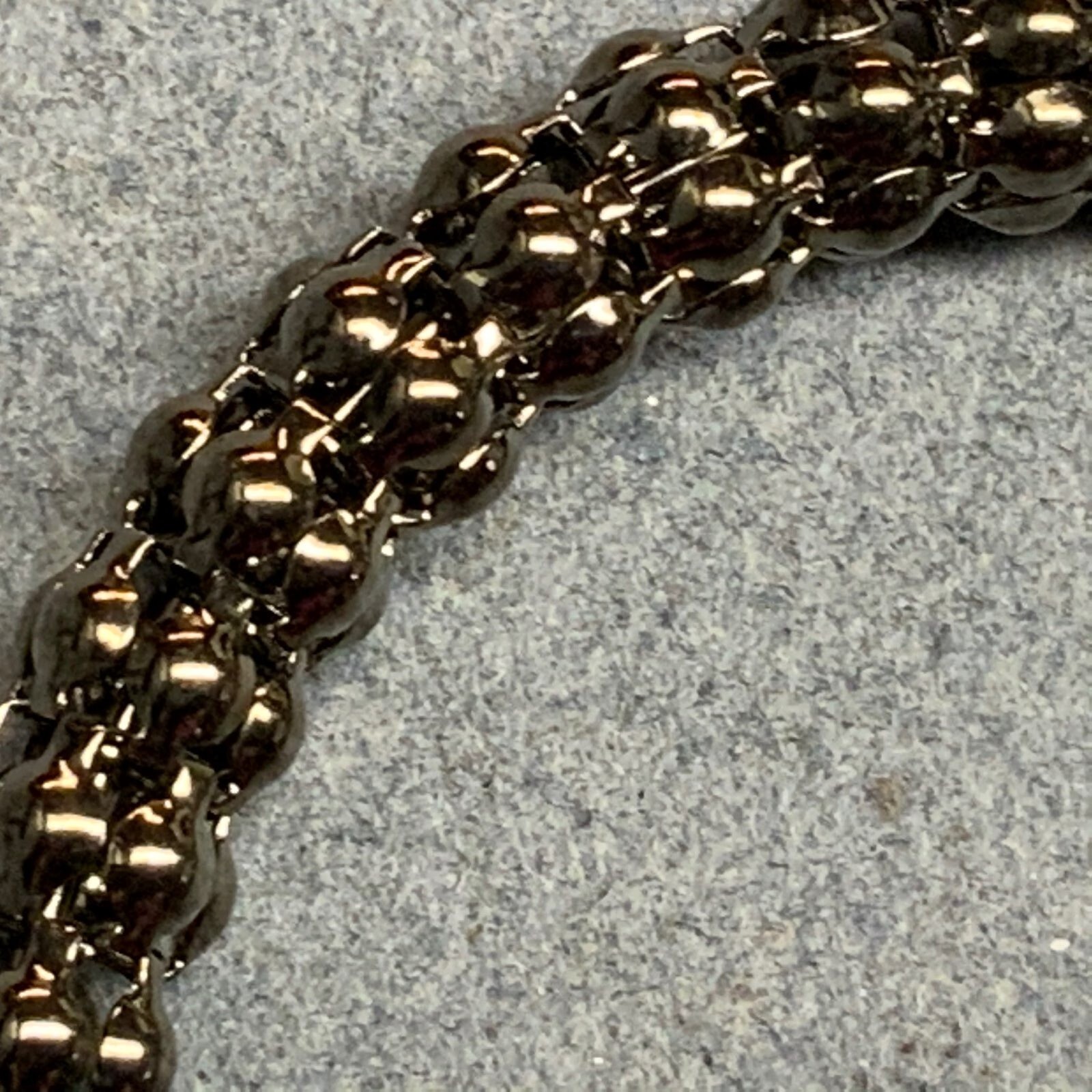 Textured Mesh Bangle Bracelet Retro Dark Bronze Iridescent Sheen Goth Emo Punk