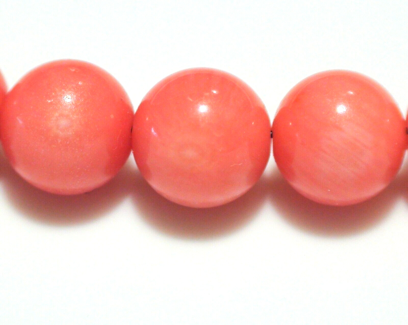 VINTAGE! 213.25ct 100% NATURAL PINK SALMON JAPANESE MOMO CORAL 925 SILVER CLASP