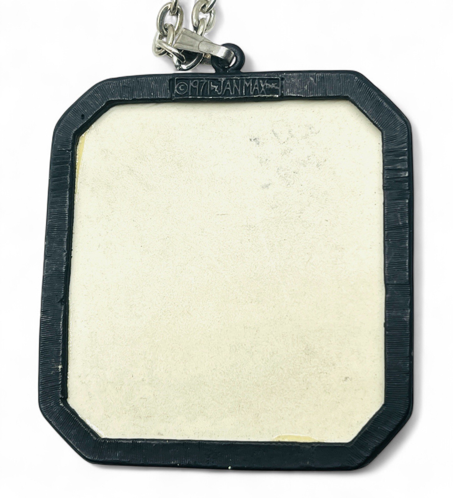 Vintage Signed 1971 Jan Max Art Nouveau Revival Nude Silhouette Pendant Necklace