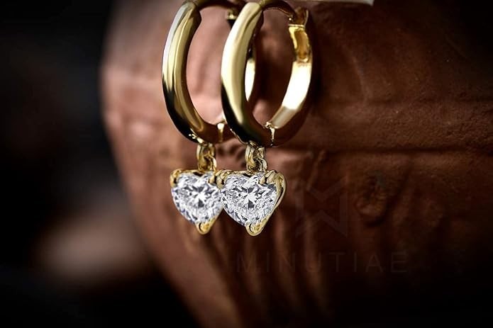 Solitaire Simulated Diamond Dangle Clip-On Austrian Zirconia Earrings Women Girl
