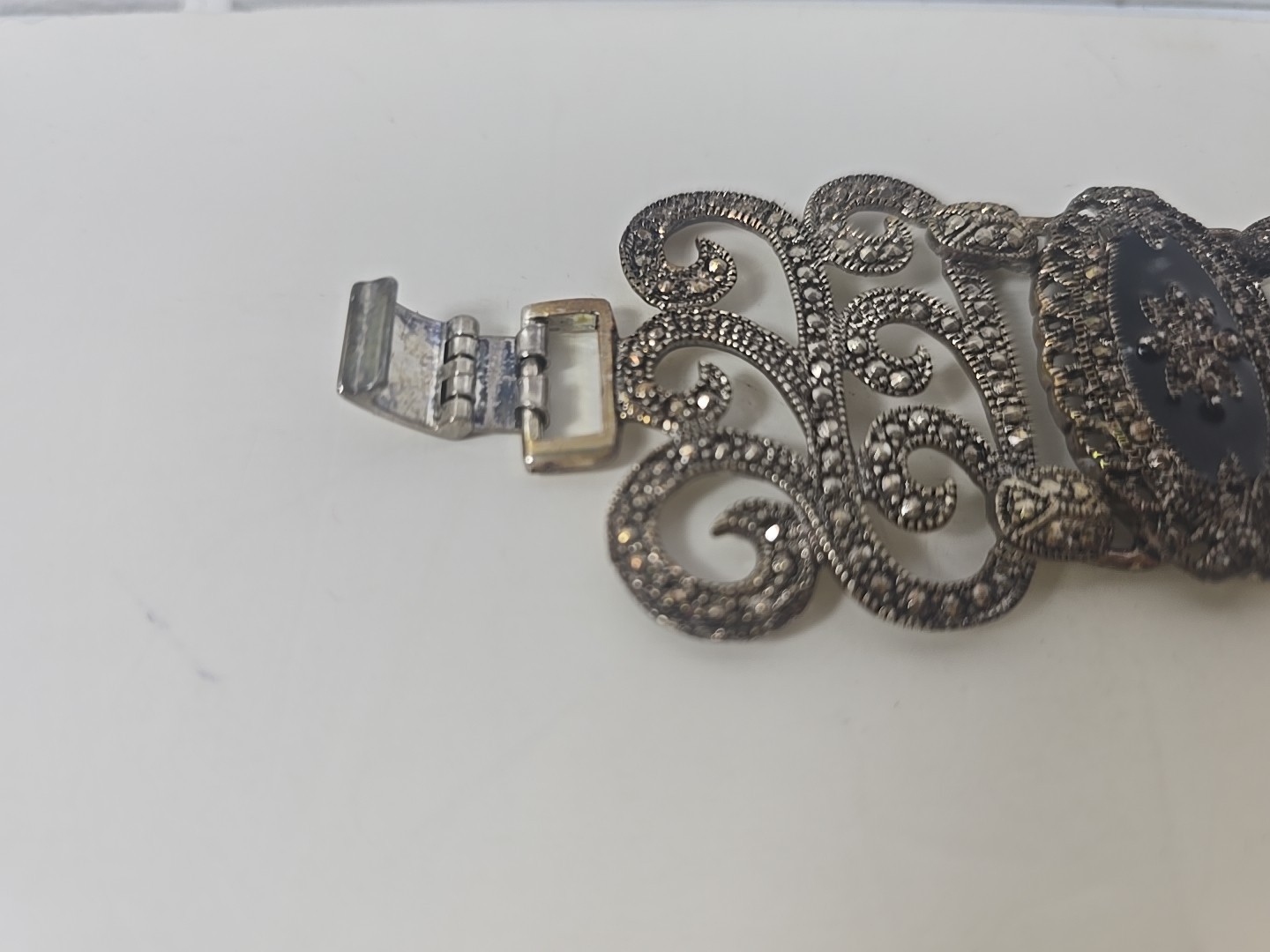 Vintage Victorian Wide Revival Bracelet Edwardian Design 8″ x 1 1/2″