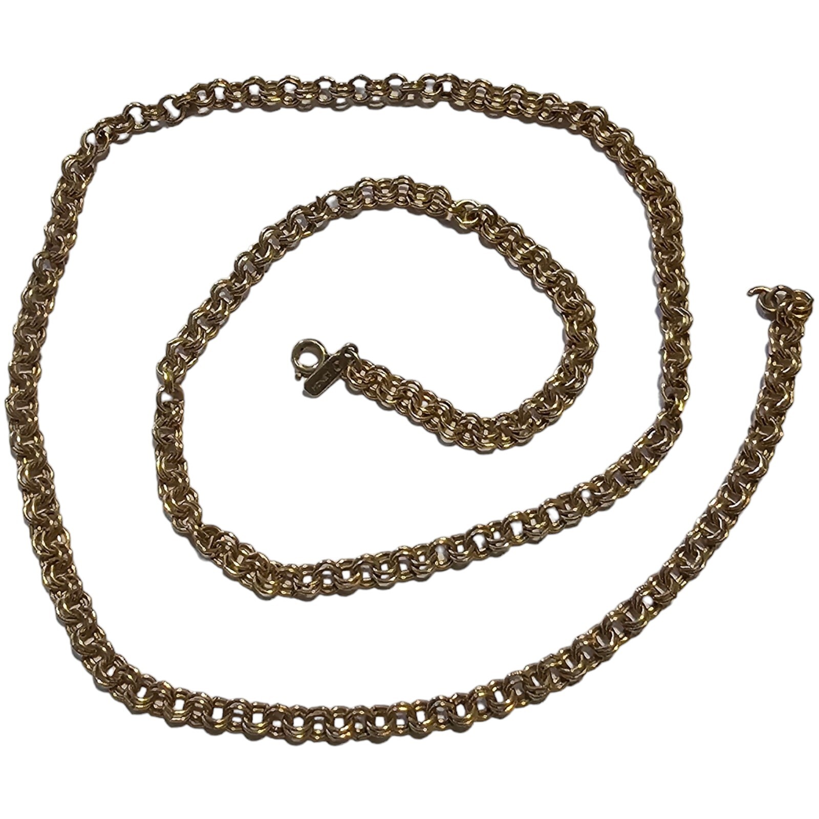 Monet Double Link Rolo Silver Tone Necklace