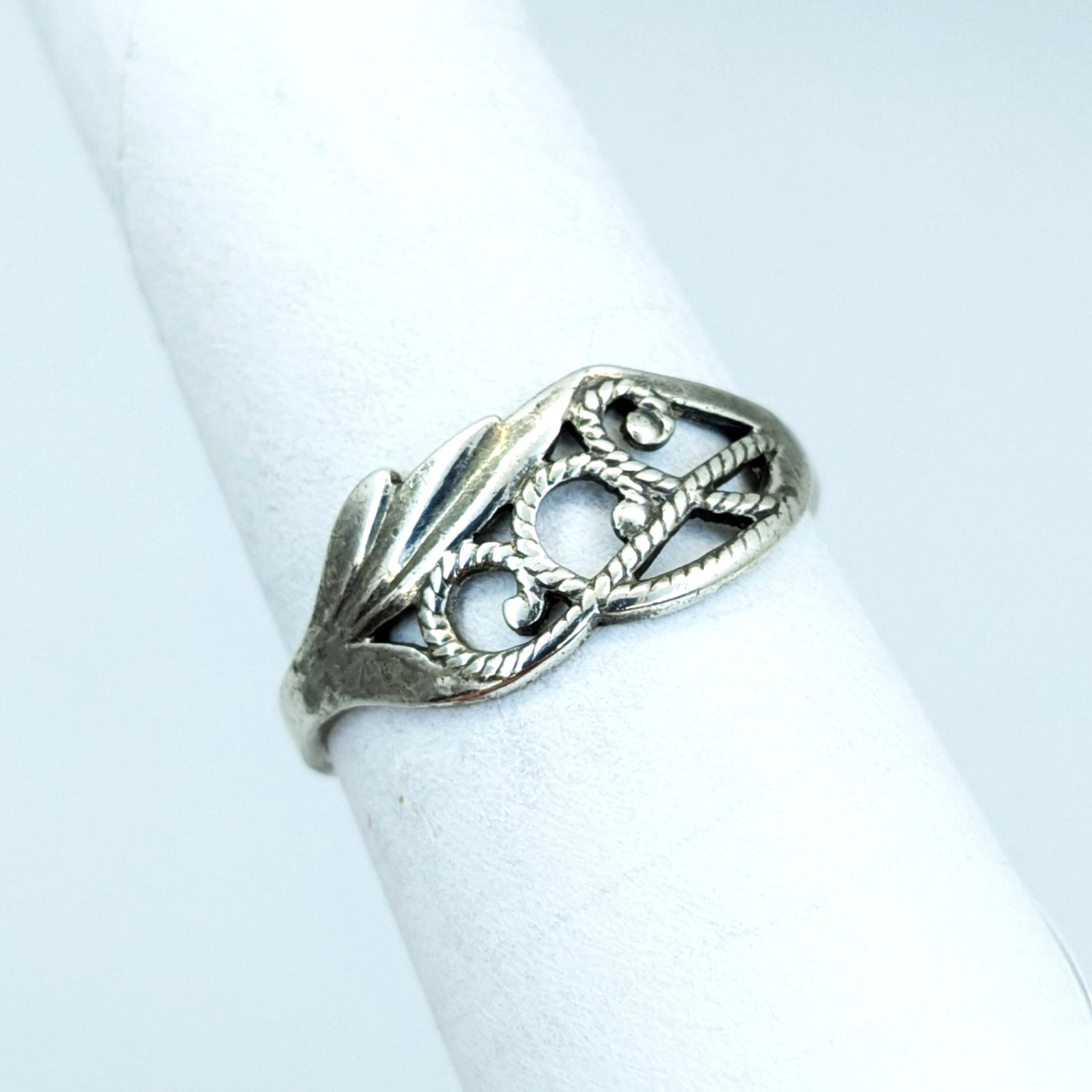 Vintage Elegant Soviet RING Silver⭐925 stamp Star USSR-size: 9US (19mm) | UA #92