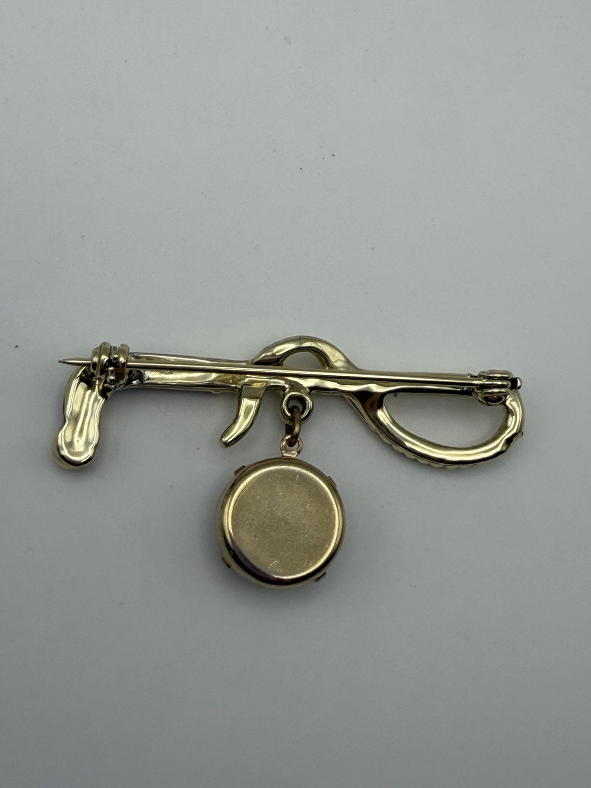 Vintage Equestrian Reverse Painted Horse Brooch