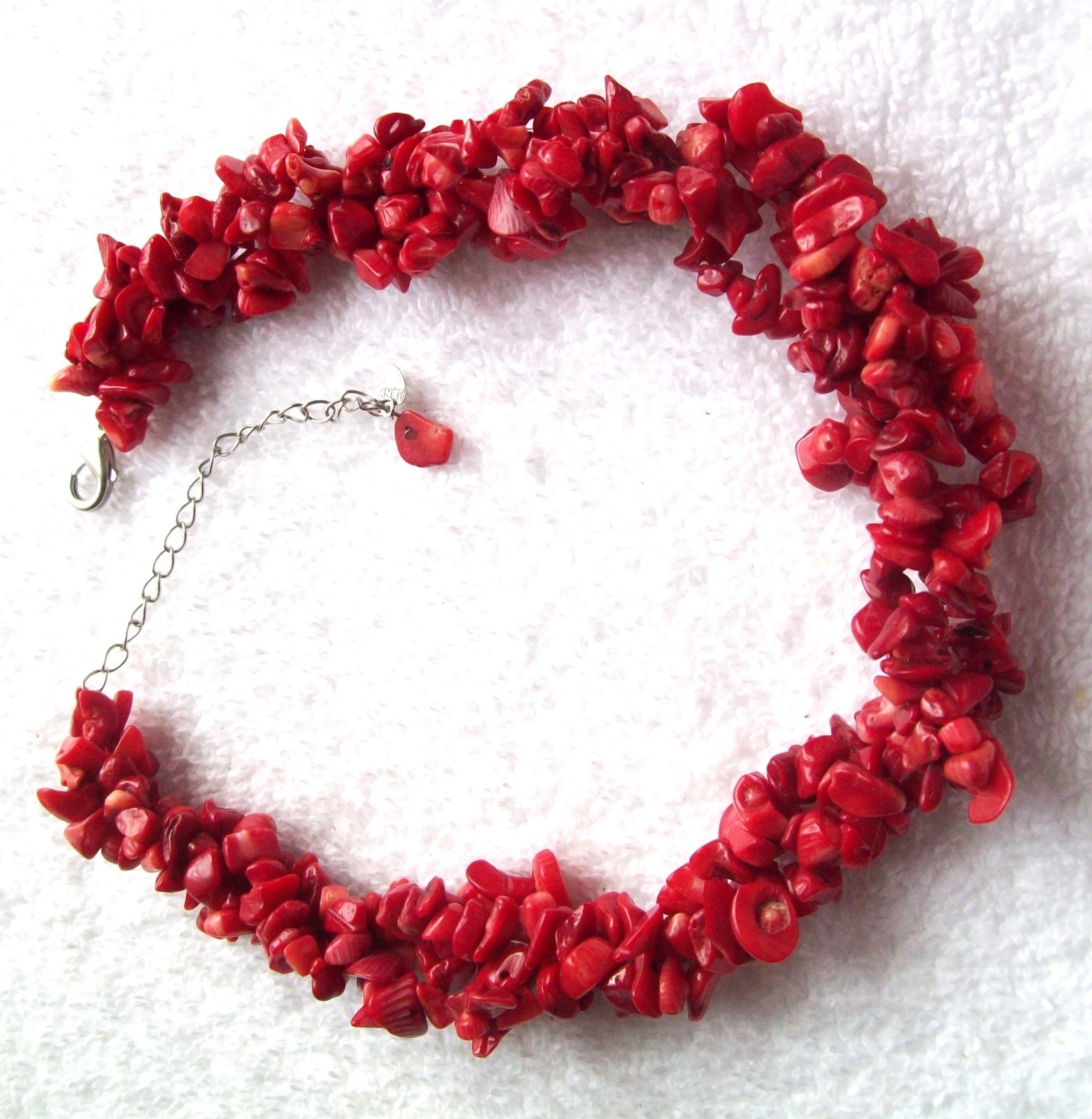 Vintage Henry Designs (H.D.N.Y) Natural Red Coral Triple Strand Necklace
