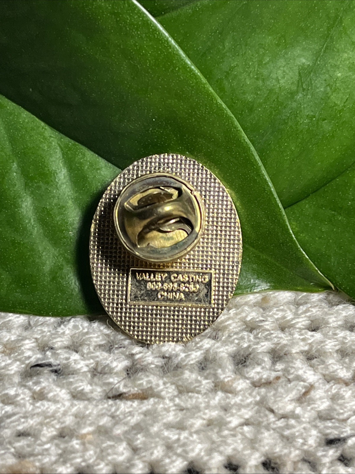 Vintage Valley Casting Gold Toned & Multi Colored Enamel Orchid Pin
