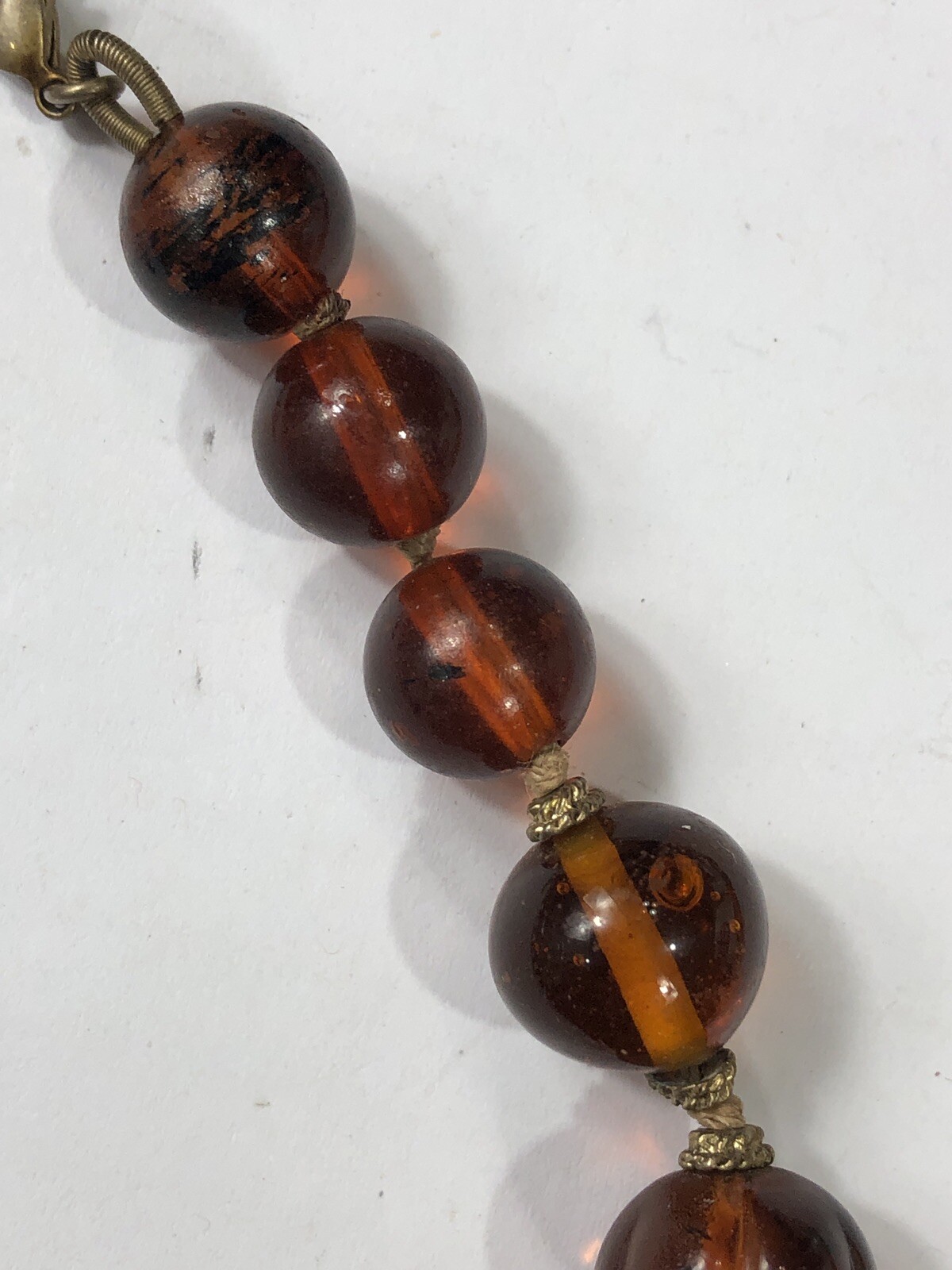 Liz Claiborne Necklace Choker Beaded Faux Amber 15 in to 17 in Length – Vintage