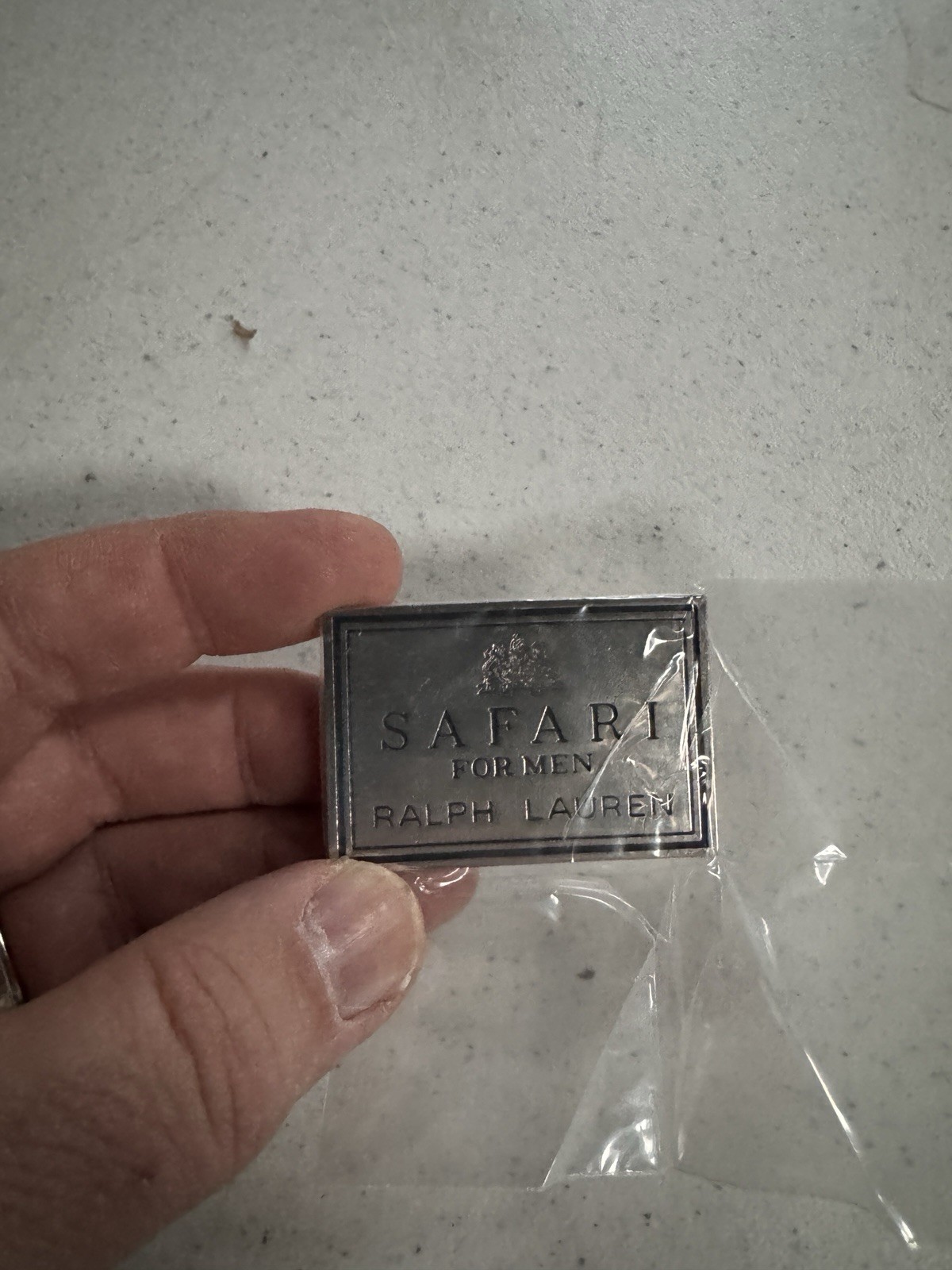 Vintage Ralph Lauren Safari For Men Logo Pin Preppy New NOS Metal